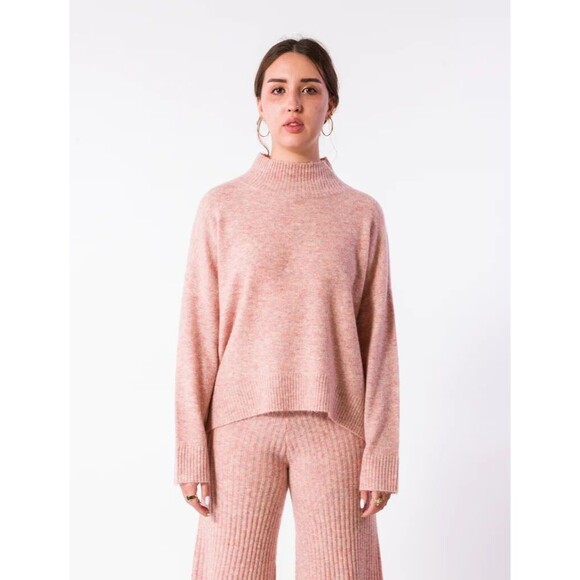 WN Women's M/L Kerisma Graham Sweater Opal G850 Oversice Hi-Lo Pullover MockNeck - Picture 1 of 11